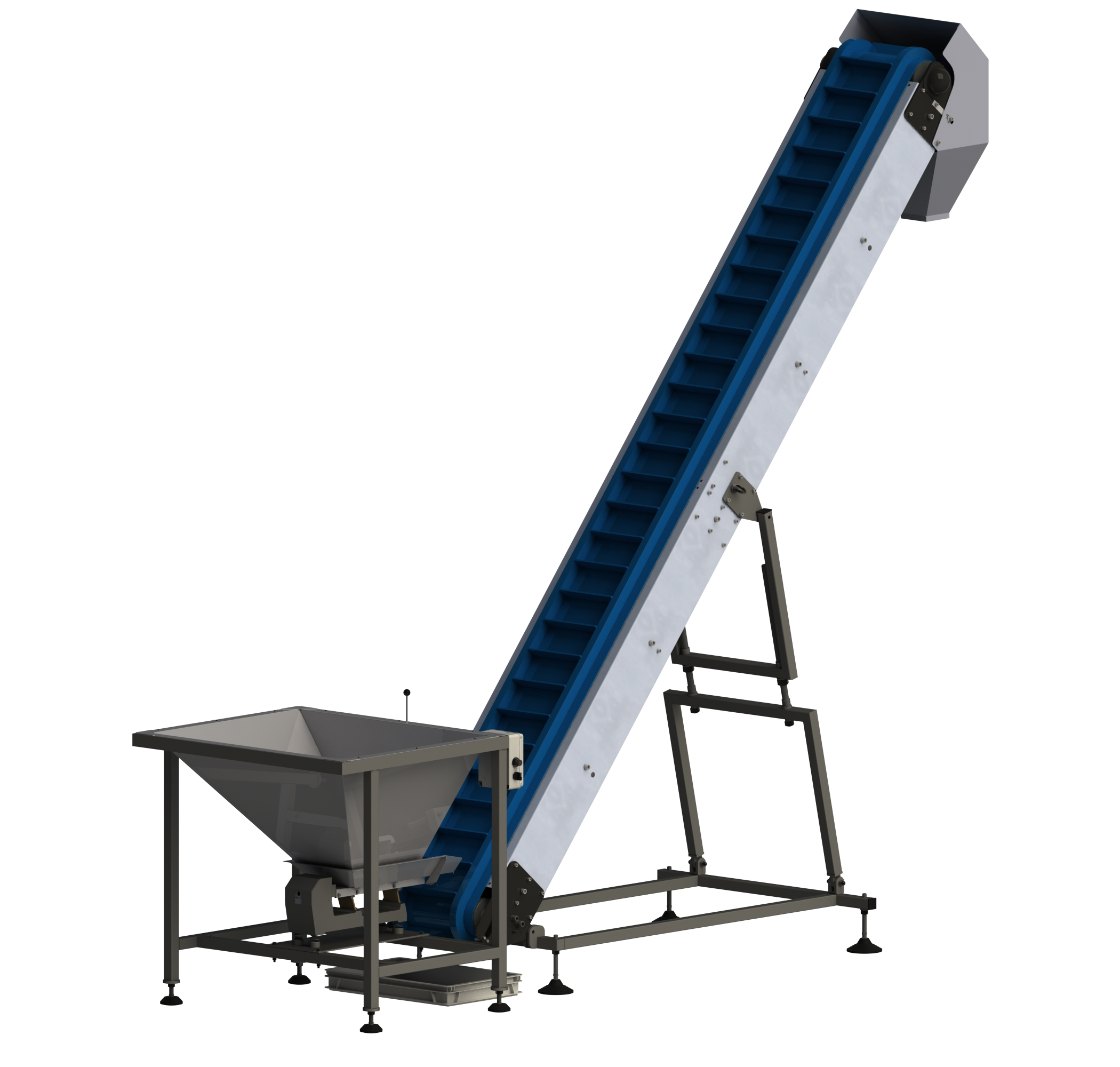 Элеватор ленточный крутонаклонный Эл-90Н+Вибробункер