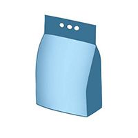 Пакет с плоским дном под три пальца