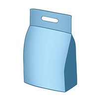 Пакет с плоским дном с ручкой